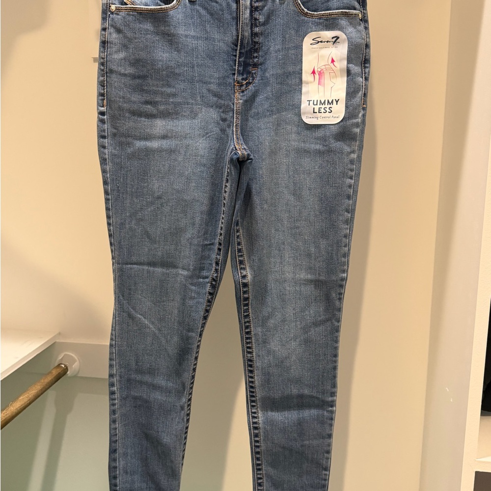 Seven7 Jeans Tummy-Less High-Rise Women’s Skinny Jeans NWT 14